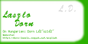 laszlo dorn business card